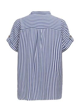 Camisa Only Yasmin azul para mujer