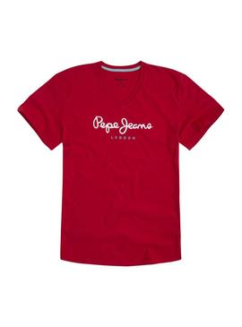 Camiseta Pepe Jeans Eggo V Rojo Hombre
