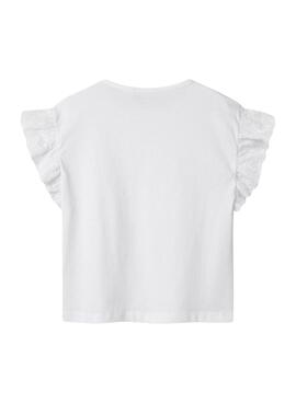 Camiseta Name It Rejaline blanco para niña