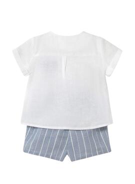 Conjunto Mayoral bermuda y camisa listas para bebé