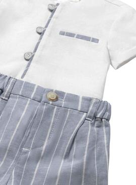 Conjunto Mayoral bermuda y camisa listas para bebé