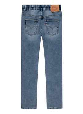 Pantalón vaquero Levis slim taper goma azul niño