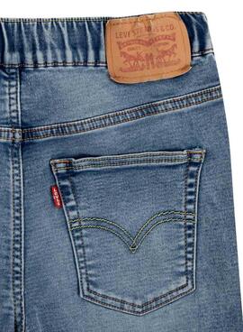 Pantalón vaquero Levis slim taper goma azul niño