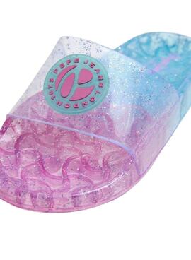 Chanclas Pepe Jeans Wave Glam glitter para niña