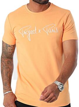 Camiseta Project x Paris Embroidery Logo naranja para hombre