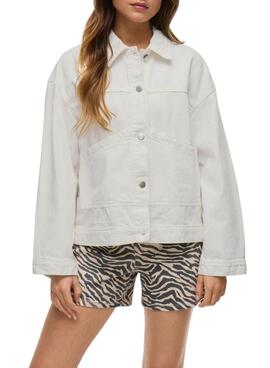 Chaqueta vaquera Vila Vipal blanco para mujer
