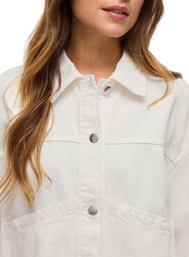 Chaqueta vaquera Vila Vipal blanco para mujer