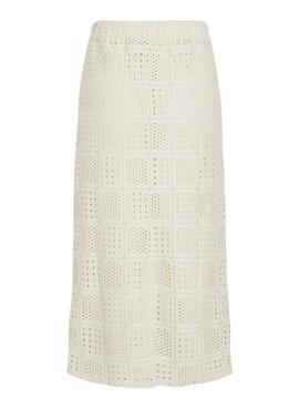 Falda Vila Vinovira midi beige para mujer