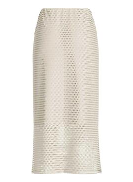 Falda Vila Viadella beige midi para mujer
