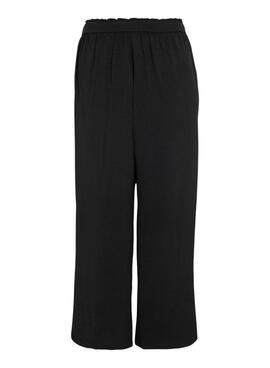 Pantalones Vila Vijosa culotte negro para mujer