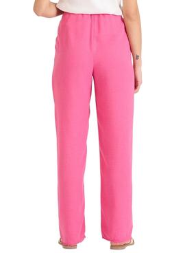 Pantalón Naf Naf rosa para mujer