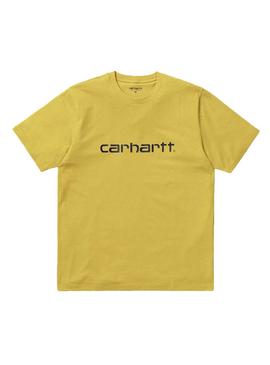 Camiseta Carhartt Script Amarillo Hombre