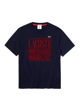 Camiseta Lacoste TH3760 Azul Marino Hombre