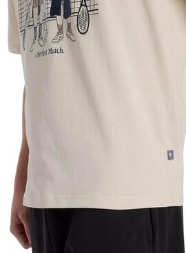 Camiseta New Balance A Perfect Match beige para hombre