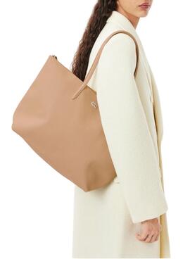 Bolso Tote Lacoste L.12.12 Concept camel para mujer