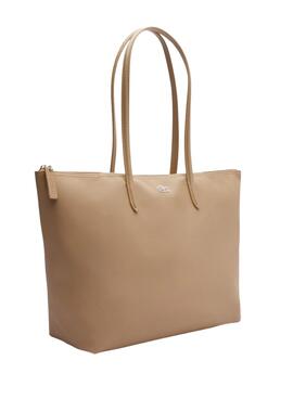 Bolso Tote Lacoste L.12.12 Concept camel para mujer