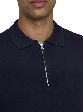 Polo Only and Sons Wyler azul marino para hombre