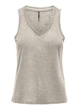Top Only Penny gris para mujer