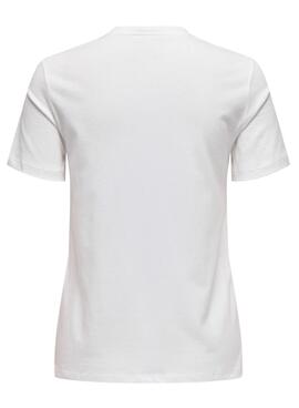 Camiseta Only Lucia blanco leopardo para mujer