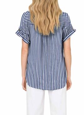 Camisa Only Yasmin azul para mujer