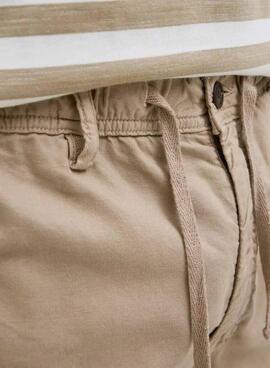Bermudas Jack and Jones Jaiden camel para hombre