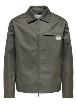 Cazadora Only and Sons Ralph verde para hombre