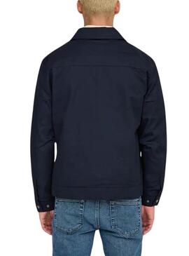 Cazadora Only and Sons Ralph azul marino para hombre