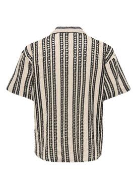 Camisa Only and Sons Dani crochet beige para hombre