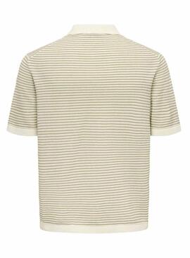 Polo Only and Sons Kian beige para hombre