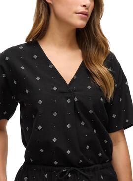 Blusa Vila Viprisilla negro para mujer