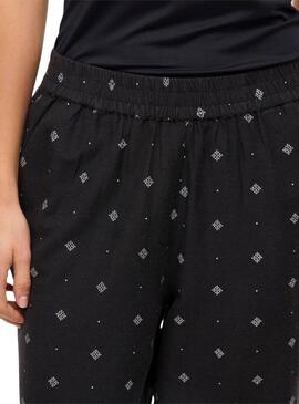 Pantalón Vila Viprisilla coulotte negro para mujer
