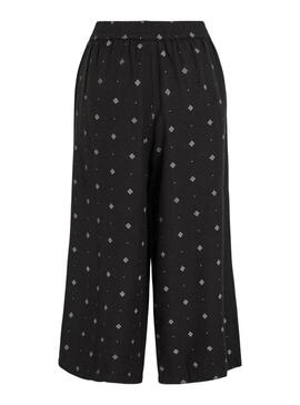 Pantalón Vila Viprisilla coulotte negro para mujer