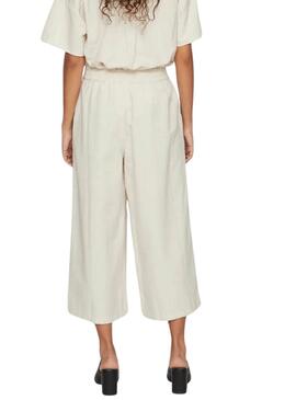 Pantalón Vila Viprisilla beige para mujer