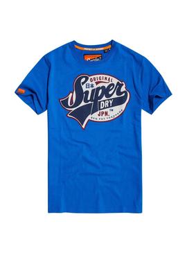 Camiseta Superdry Heritage Azul Para Hombre