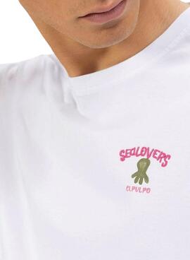 Camiseta El Pulpo Travel Family blanco para hombre