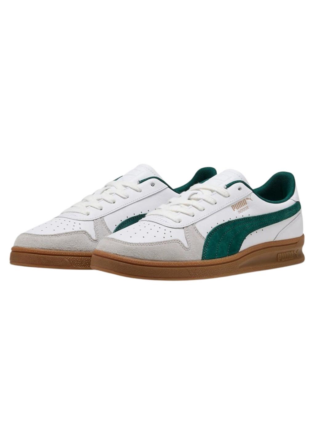 Zapatillas Puma Indoor blanco y verde para hombre