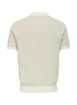 Polo Only and Sons Theo beige para hombre
