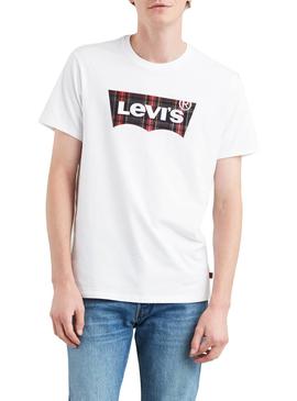 Camiseta Levis Housemark Check Blanco Hombre 