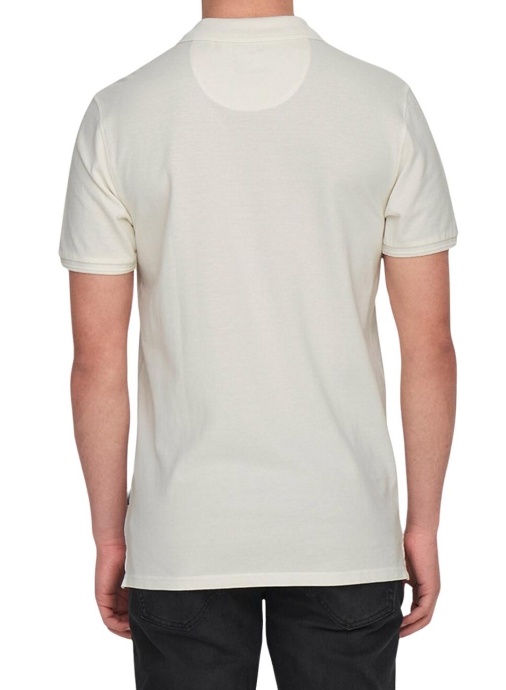 Polo Only and Sons Travis blanco para hombre