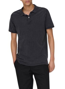 Polo Only and Sons Travis azul marino para hombre