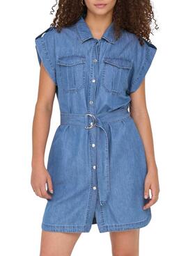 Vestido Only Bea Franco azul para mujer