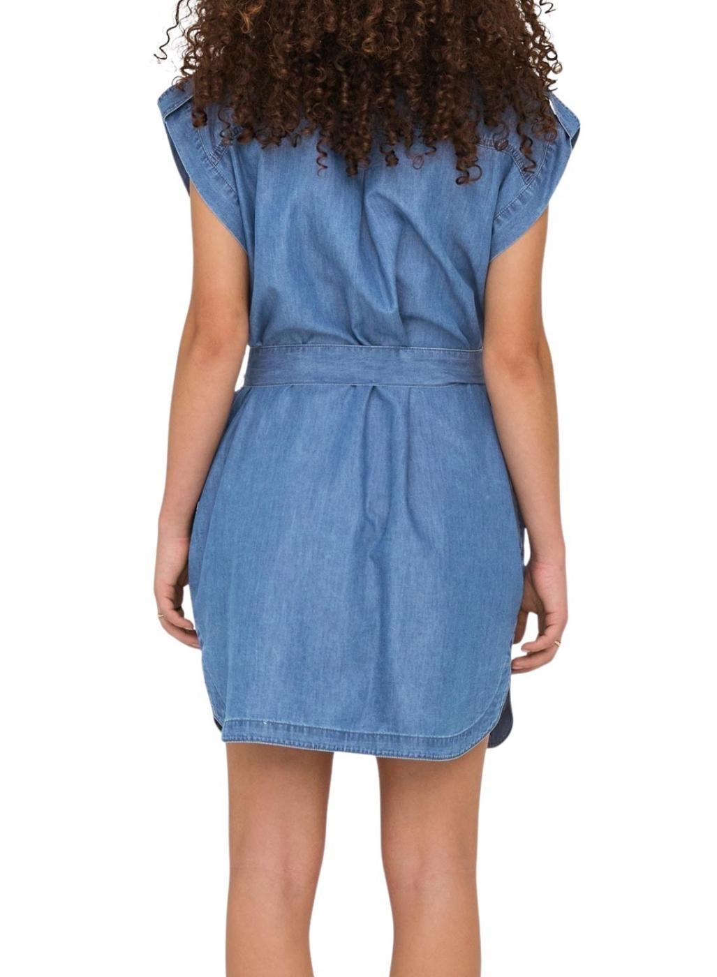 Vestido Only Bea Franco azul para mujer