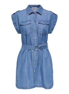 Vestido Only Bea Franco azul para mujer