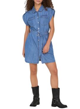 Vestido Only Bea Franco azul para mujer