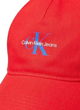 Gorra Calvin Klein Jeans Monologo Baseball rojo para hombre
