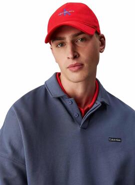 Gorra Calvin Klein Jeans Monologo Baseball rojo para hombre