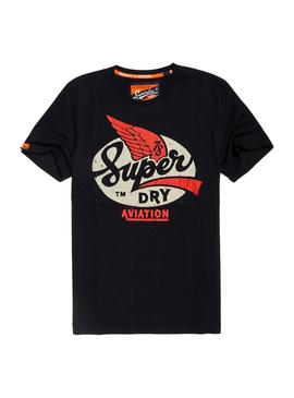 Camiseta Superdry Heritage Marino Para Hombre