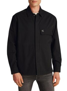 Sobrecamisa Calvin Klein Jeans Cargo negro para hombre