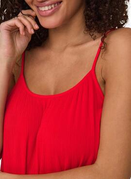 Vestido Only Niki rojo para mujer