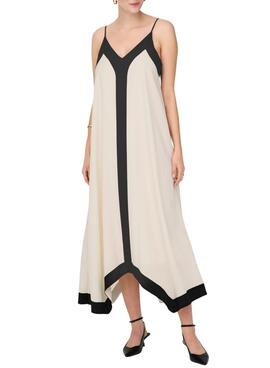 Vestido Only Diana beige para mujer